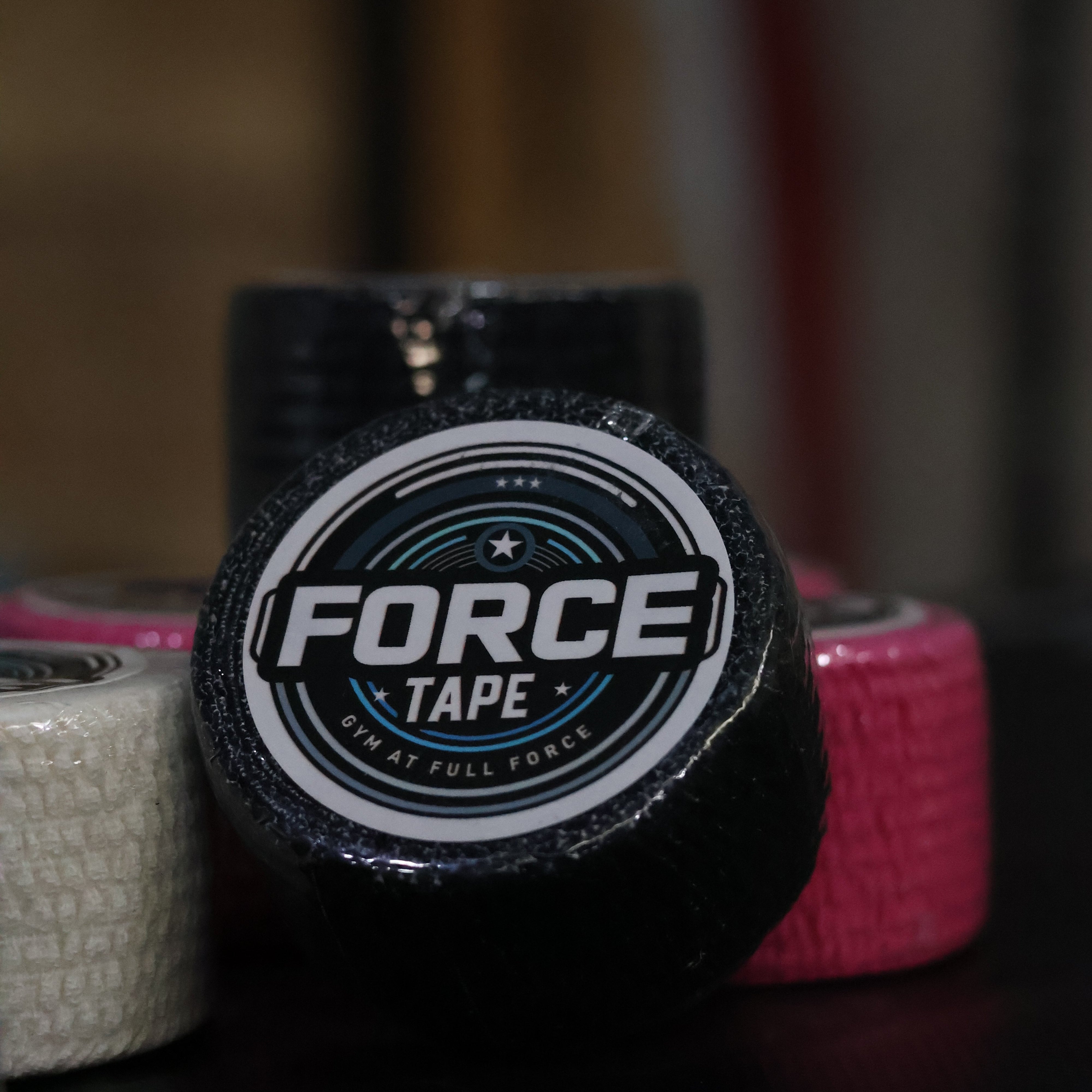 Grip+ Weightlifting Thumb tape black colour stack for crossfit close up