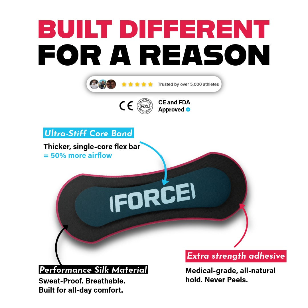 the only nose strip in Australia to have this much strength and grip. Nothing even comes close to the 50% oxygen boost that lasts the toughest conditions