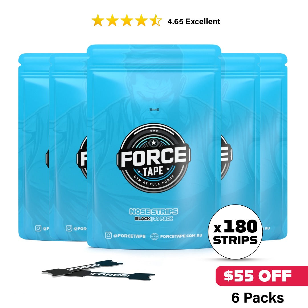 save 55 dollars on force tape black sweat resistant 180 strips 6 pack bundle