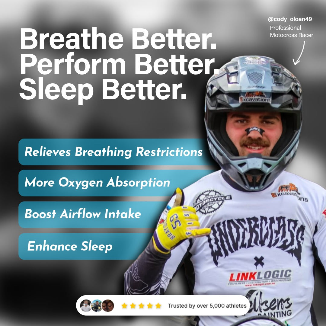 force tape nasal strips are trusted by pro athletes to sleep better, trainer harder and perform at a high level of intensity