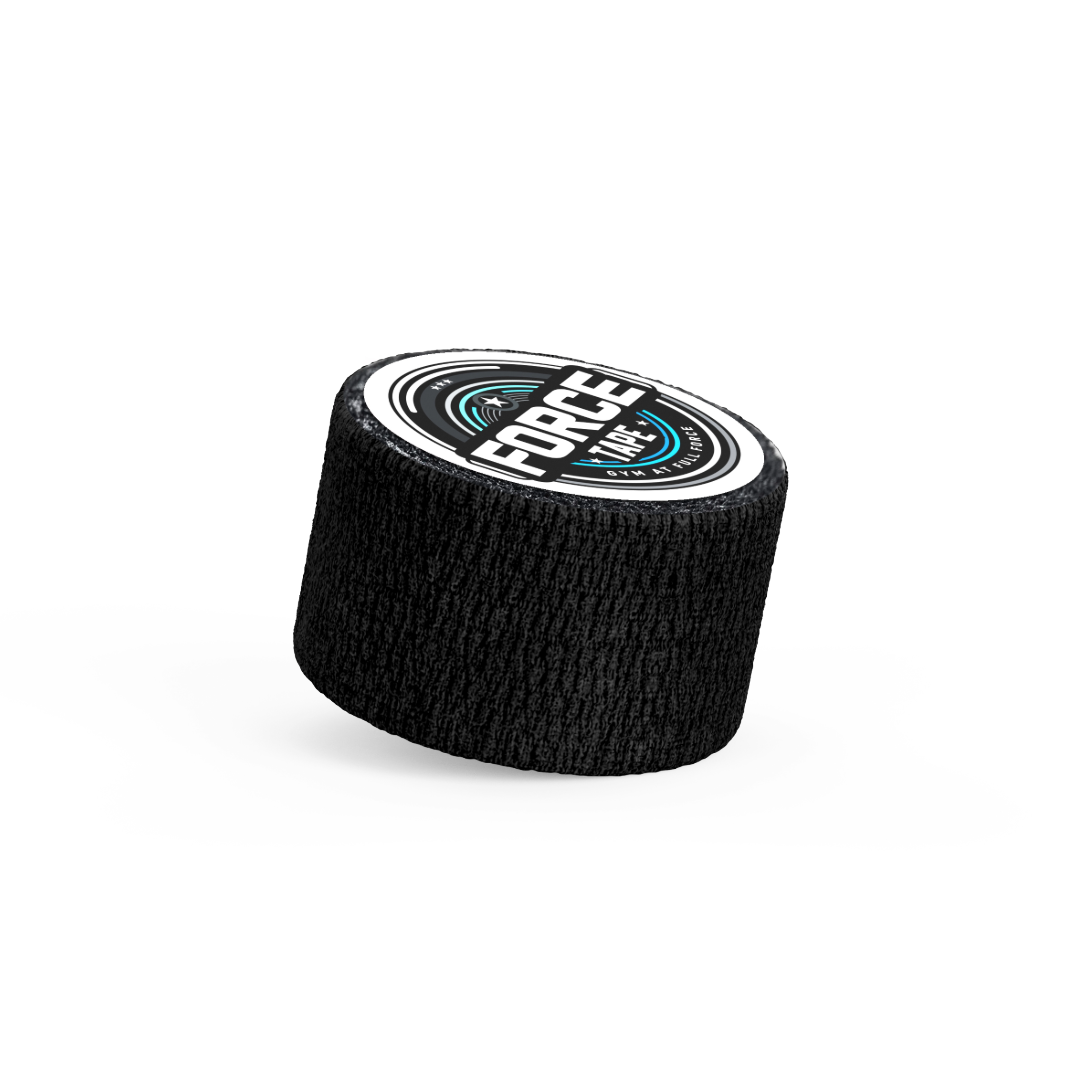 Black grip thumb tape for heavy weightlifting and crossfit