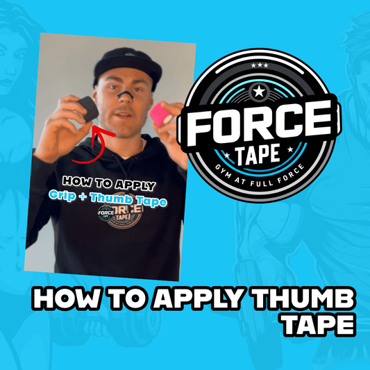 Force Tape Grip+ Lifting Thumb Tape application step-by-step guide