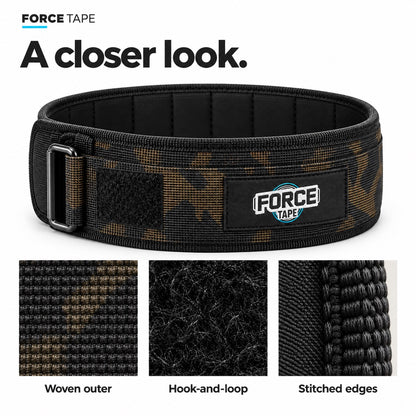Force Tape Support+ lifting belt materials overview