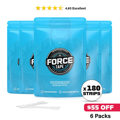 save 55 dollars on 6 pack force tape nasal strips clear