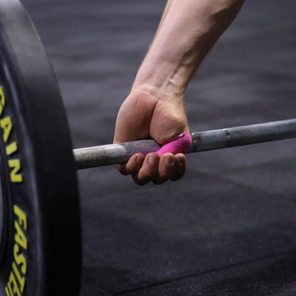 Grip+ Grip Thumb Tape pink barbell hook grip 