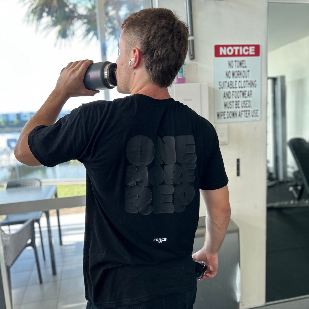 Nice Snatch gym bag patch on a gym bag