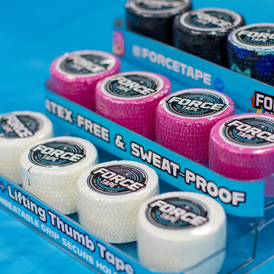 Display of Force thumb tape at the Trinity showdown Event