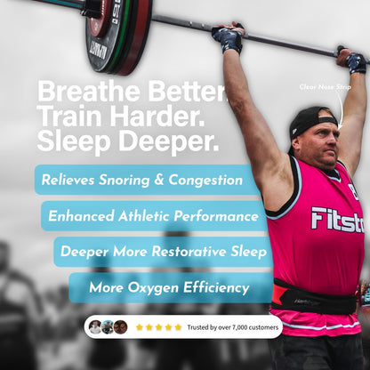 Airflow+ Clear Lite nasal strips for snoring and training