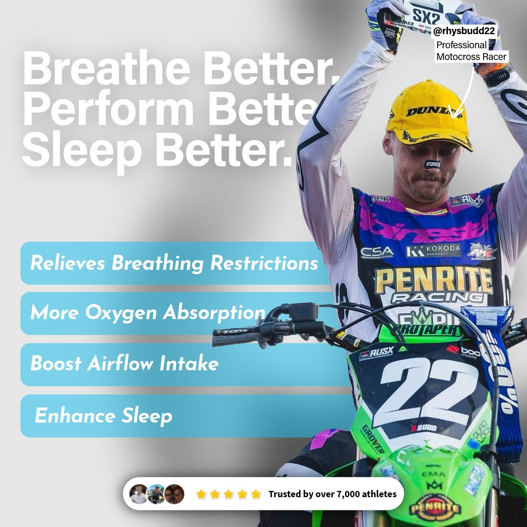 motocross nose strips stops arm pump and boosts airflow for better athletic performance