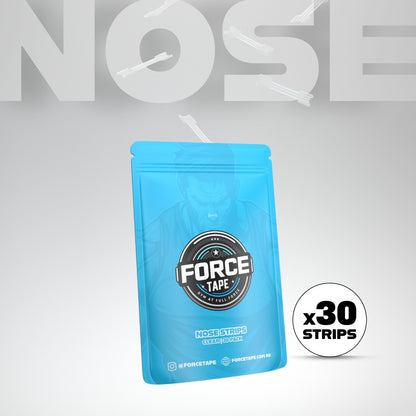 force tape clear nasal strips have 30 strips per pack